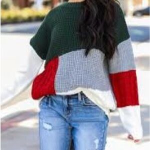 Hudson Gray Colorblock Women's Sweater